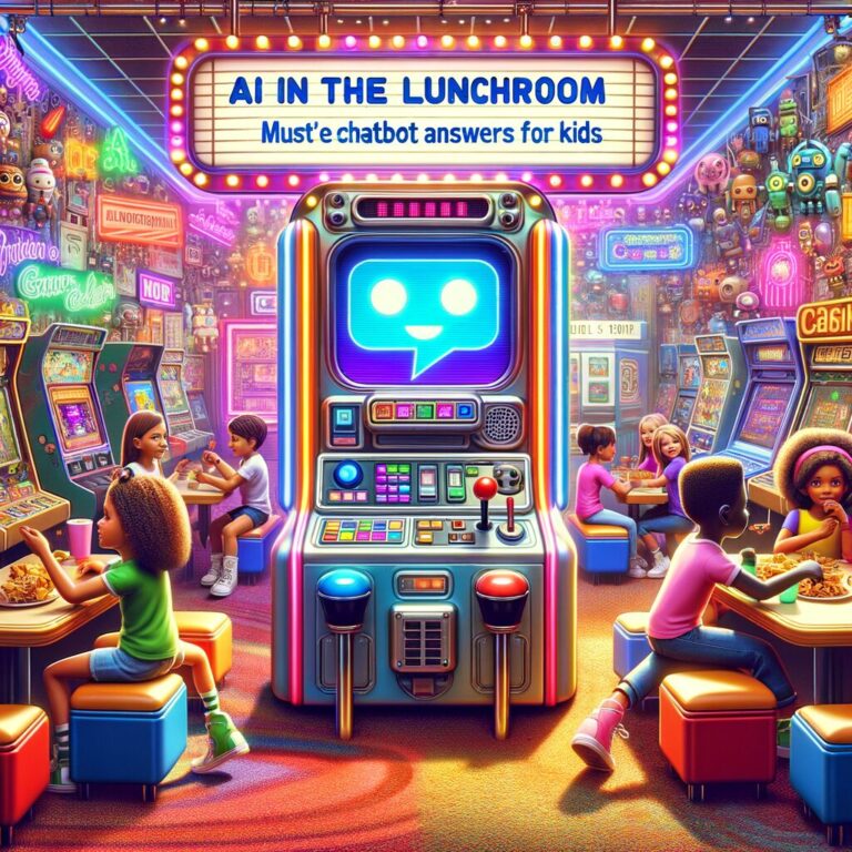 Generate an eye-catching fun arcade, high-quality featured image prompt for a blog post about: AI in