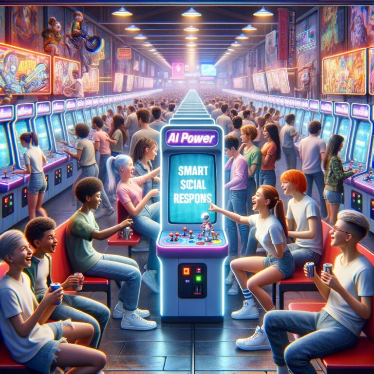 Generate an eye-catching fun arcade, high-quality featured image prompt for a blog post about: AI Po