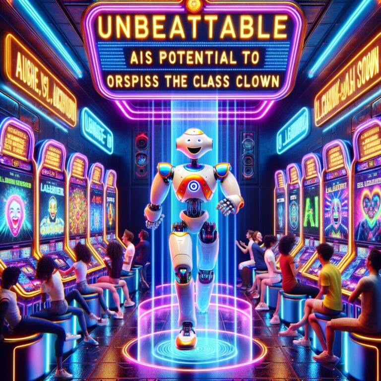 Generate an eye-catching fun arcade, high-quality featured image prompt for a blog post about: AI's