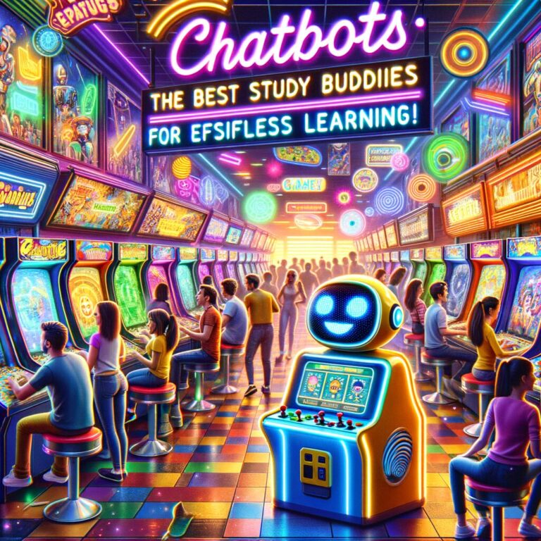 Generate an eye-catching fun arcade, high-quality featured image prompt for a blog post about: Chatb