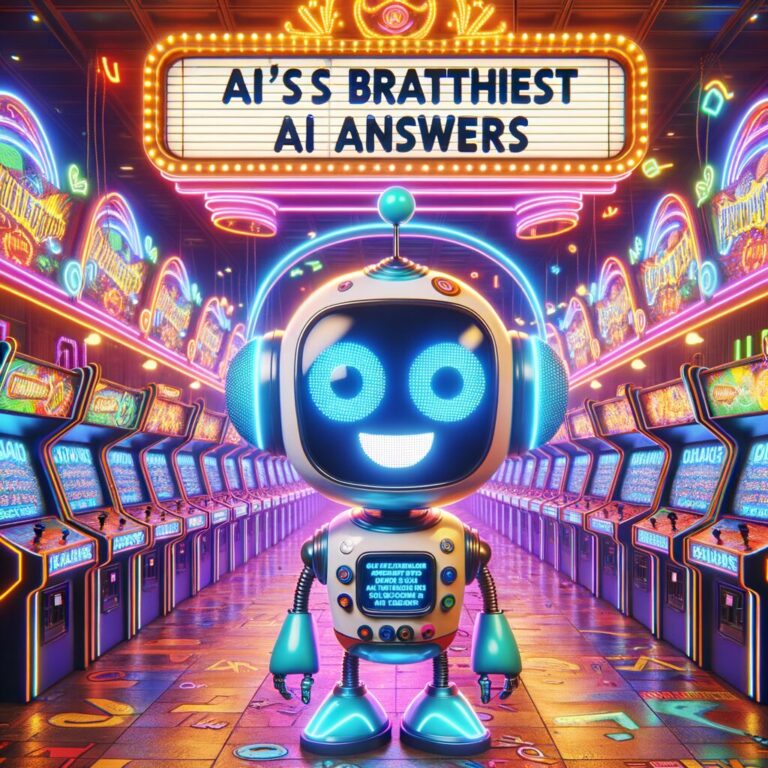 Generate an eye-catching fun arcade, high-quality featured image prompt for a blog post about: AI's