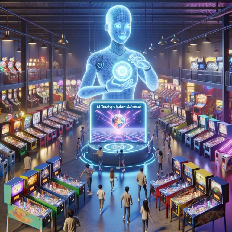 Generate an eye-catching fun arcade, high-quality featured image prompt for a blog post about: AI Te