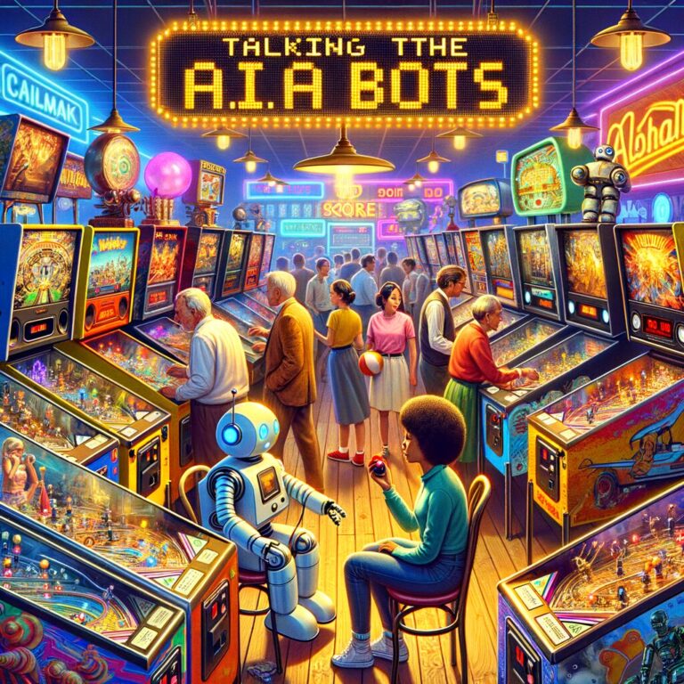 Generate an eye-catching fun arcade, high-quality featured image prompt for a blog post about: Talki