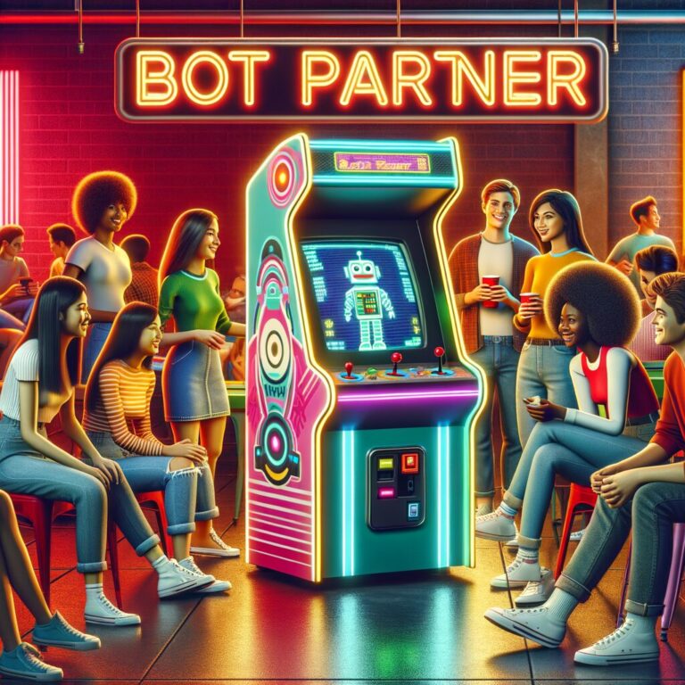 Generate an eye-catching fun arcade, high-quality featured image prompt for a blog post about: Bot P