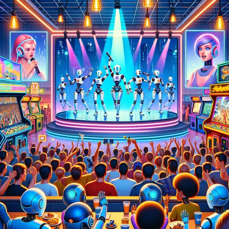 Generate an eye-catching fun arcade, high-quality featured image prompt for a blog post about: AI Ta