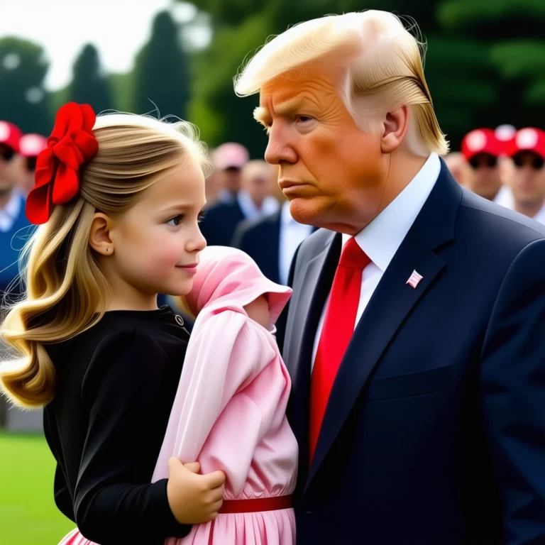Generate an eye-catching, high-quality featured image prompt for a blog post about: Trump and Grandd