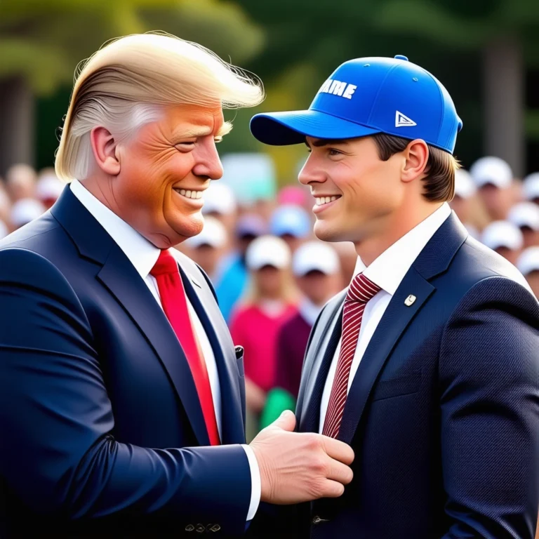 Generate an eye-catching, high-quality featured image prompt for a blog post about: Trump Greets Bry