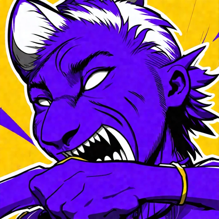 Generate an eye-catching, purple cool cartoon images: SaaS Shocking Lynx Coach Rages Over Unfair WNB