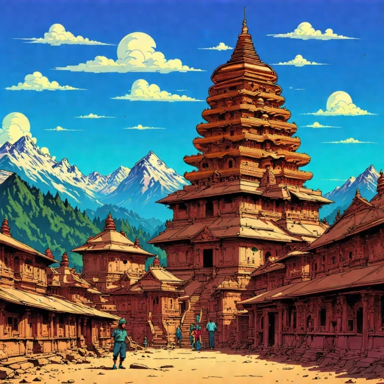 Generate an eye-catching, purple cool cartoon images: Travel YouTuber’s Stunning Exposé Sparks Ne