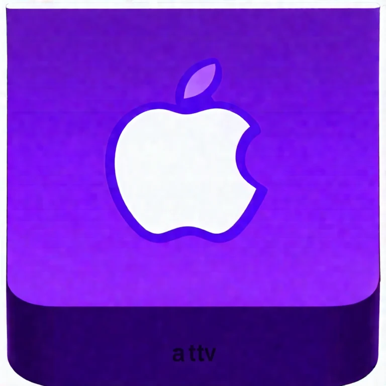 Generate an eye-catching, purple cool cartoon images: Apple TV Shows: The Shocking Must-Have Best of