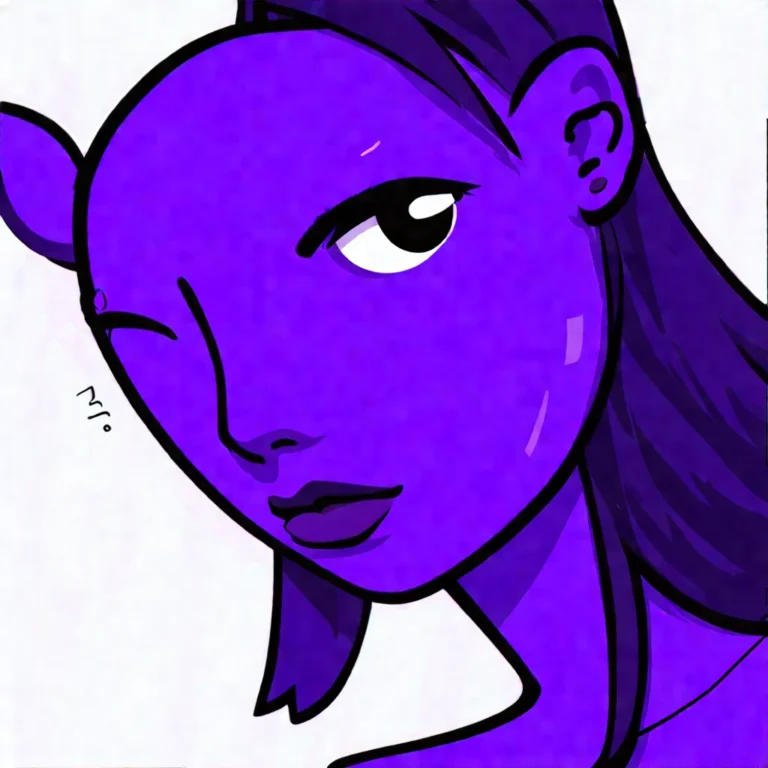 Generate an eye-catching, purple cool cartoon images: Tinder Mandatory Facial Verification: Controve