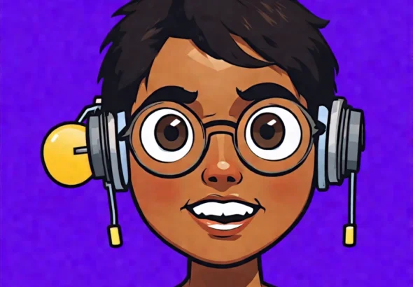 Generate an eye-catching, purple cool cartoon images: Industry Shocks with Exclusive Age Verificatio