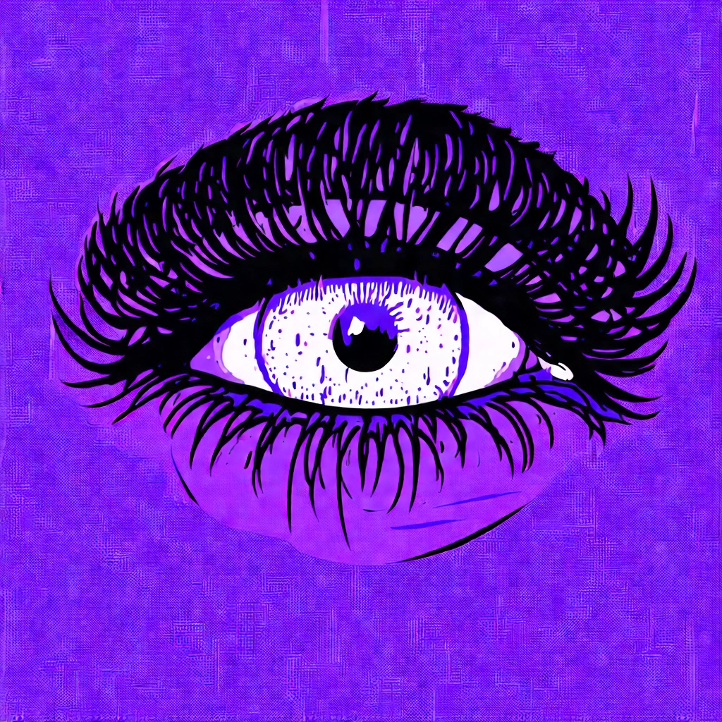 Generate an eye-catching, purple cool cartoon images: Woke Art Shocks MAGA Fans with Stunning Popula