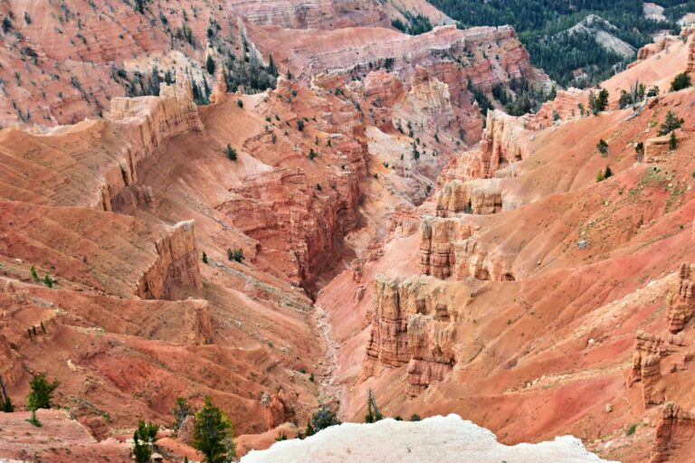 Discover the majestic red rock formations and cliffs of Brian Head, Utah, showcasing natural beauty and geological wonder.